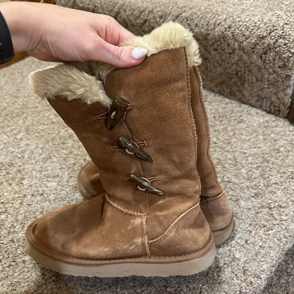 Style & Co Tan Winter Boots Suede Leather Ankle-High
